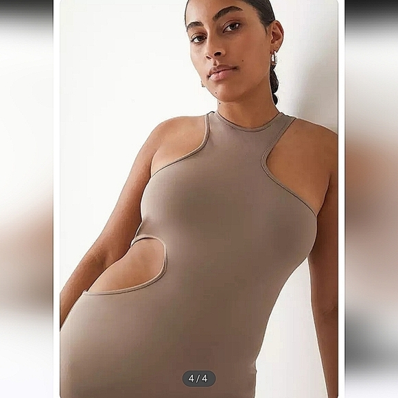 And Other Stories-Cut Out Bodycon Midi Dress-Size 4 - Picture 4 of 16